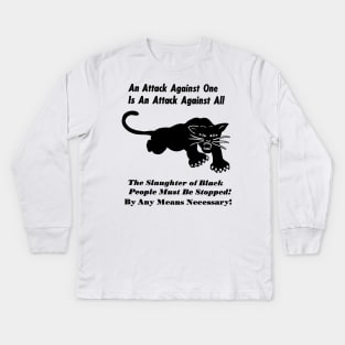 Black Panther Party: By Any Means Necessary Kids Long Sleeve T-Shirt